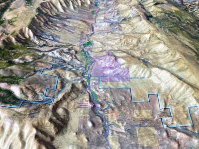 Eastern Oregon Ranch 3D Map