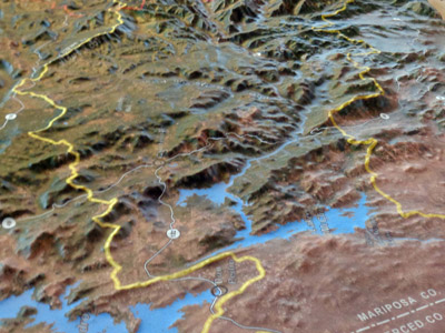 Upper Merced River Watershed 3D Map